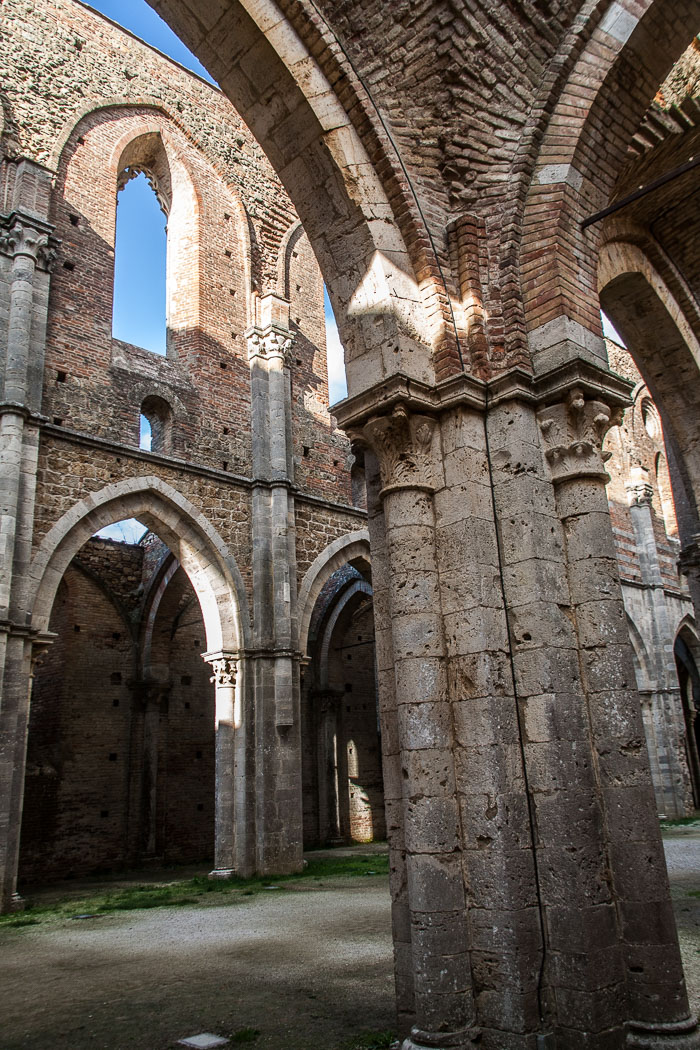 San Galgano Abbey and the hermitage of Montesiepi