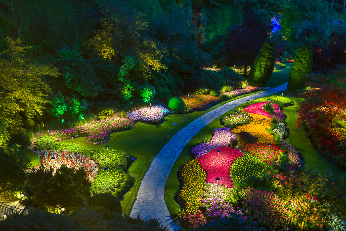 Buchart Gardens After Dark